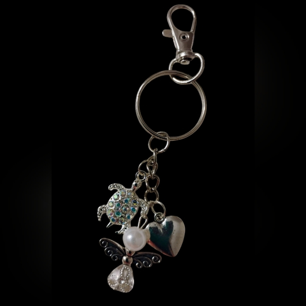 Hand Crafted Silver Bag Charm/Key Chain